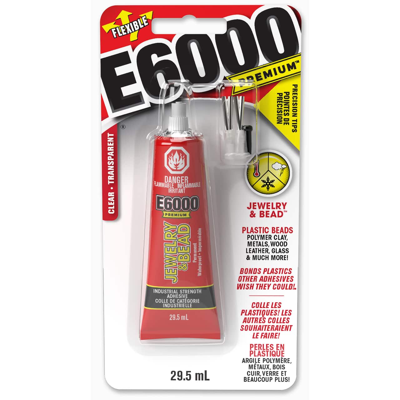 Adhésif de contact E6000 pour bijoux et perles de 29,5 ml